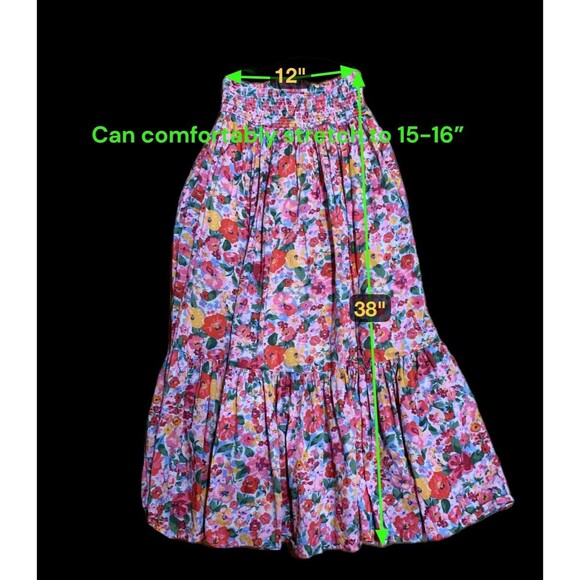 Natural Life Maxi Skirt dress floral Cottage Prairie Size Small - Picture 12 of 13